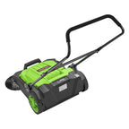 VEVOR Hand Push Floor Sweeper, 25.6 in Walk-Behind Manual Floor Sweeper with 5-Gallon Waste Container, Non-Electric Yard Sweeper, Adjustable Folding Handle for Sidewalks, Garages, Patios & Driveways, Green