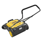 VEVOR Hand Push Floor Sweeper, 25.6 in Walk-Behind Manual Floor Sweeper with 5-Gallon Waste Container, Non-Electric Yard Sweeper, Adjustable Folding Handle for Sidewalks, Garages, Patios & Driveways, Yellow