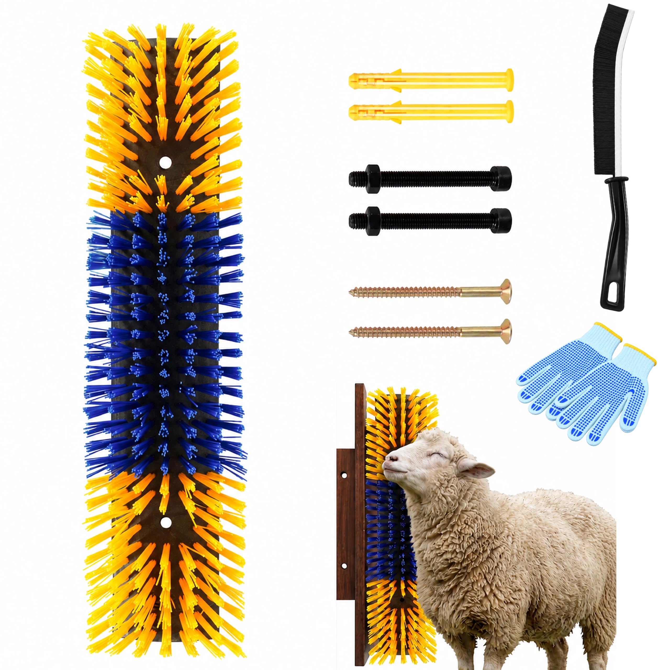 Yellow, blue and yellow small livestock scratching brush